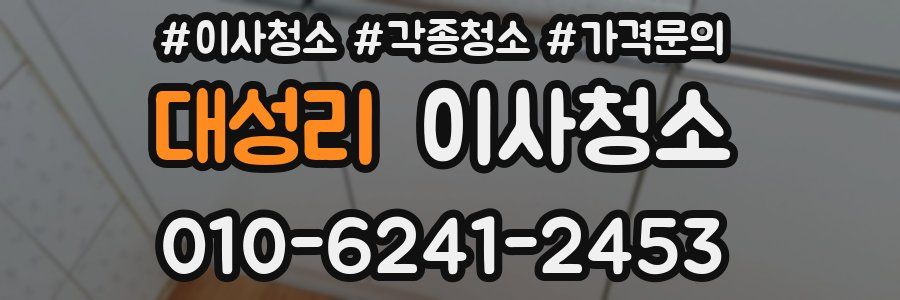 대성리 이사청소