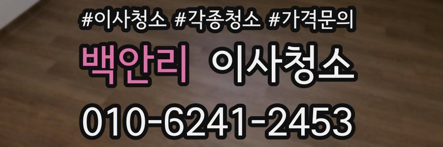 백안리 이사청소