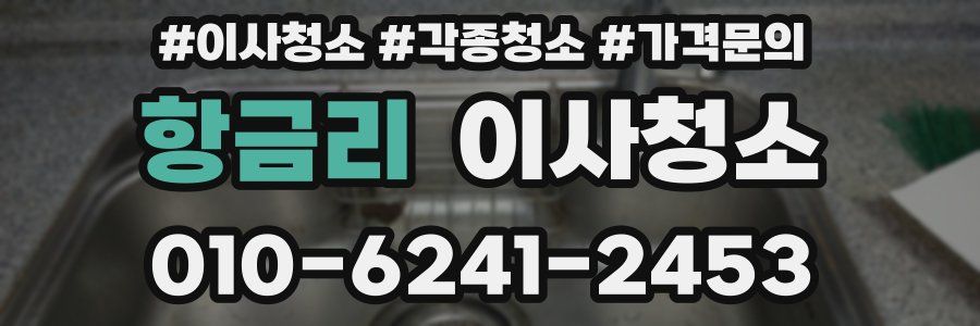 항금리 이사청소