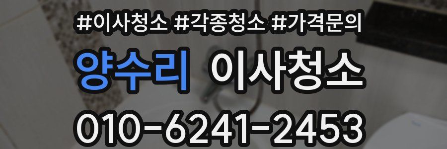 양수리 이사청소