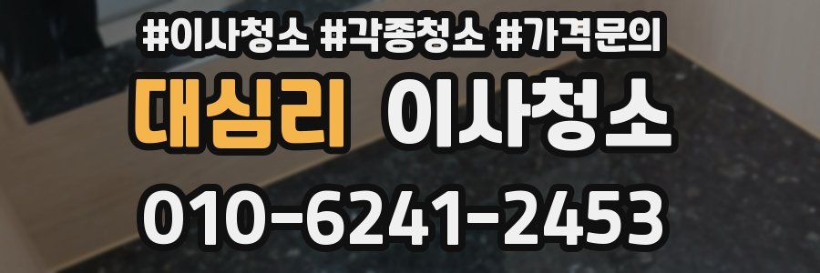 대심리 이사청소