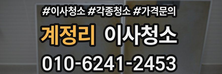 계정리 이사청소