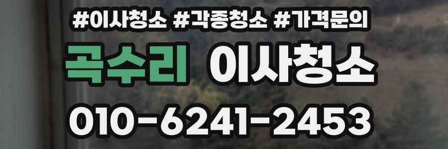 곡수리 이사청소