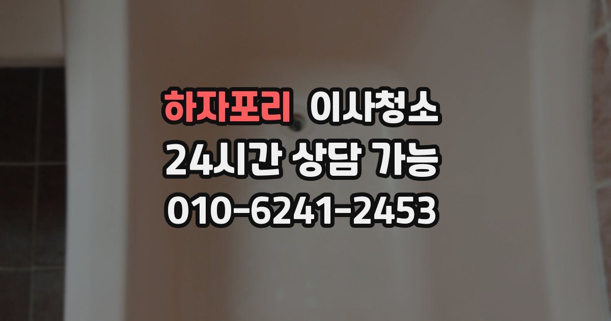 하자포리 입주청소