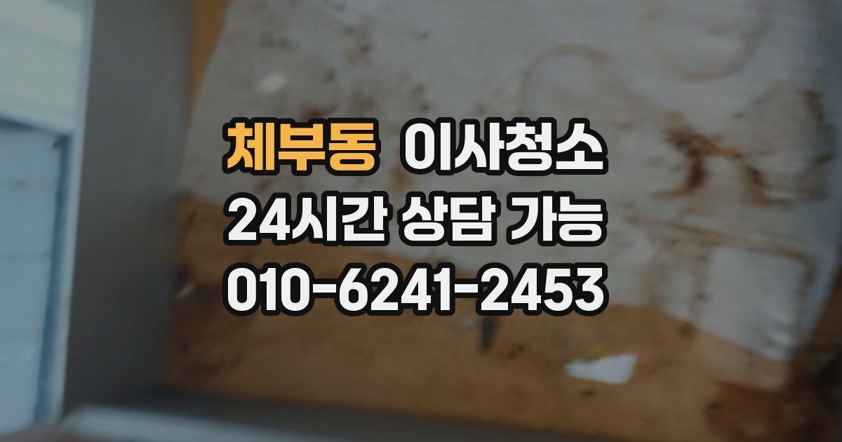 체부동 입주청소