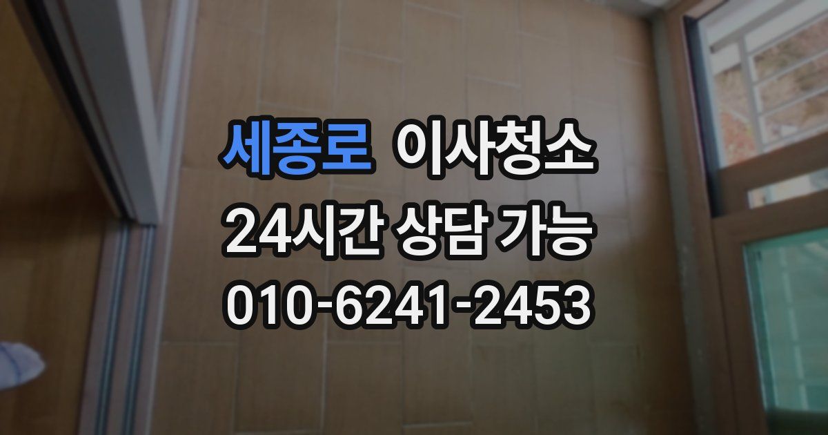 세종로 입주청소