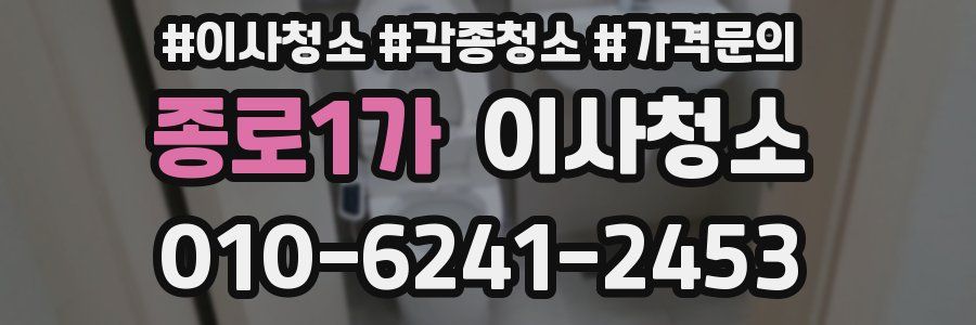 종로1가 이사청소