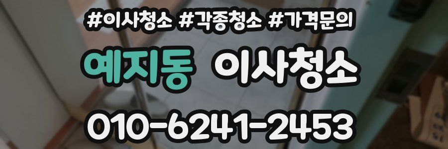예지동 이사청소