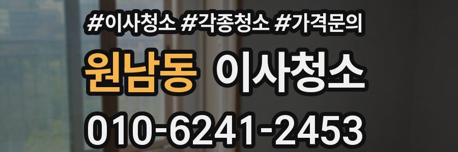 원남동 이사청소