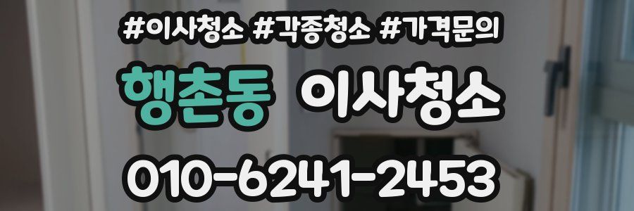 행촌동 이사청소