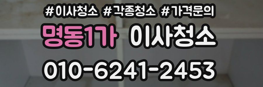 명동1가 이사청소