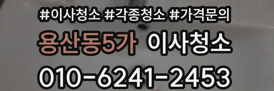 용산동5가 이사청소