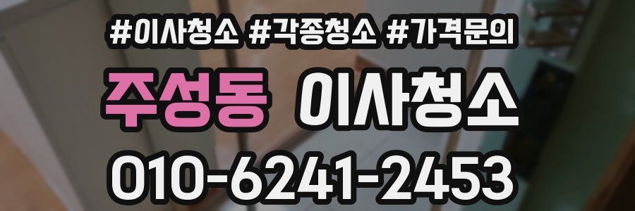 주성동 이사청소