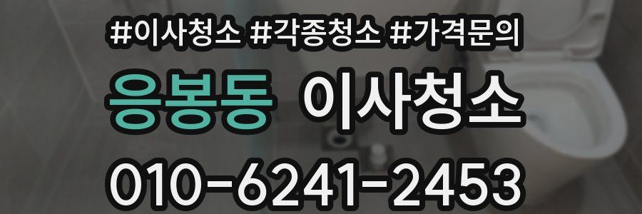 응봉동 이사청소