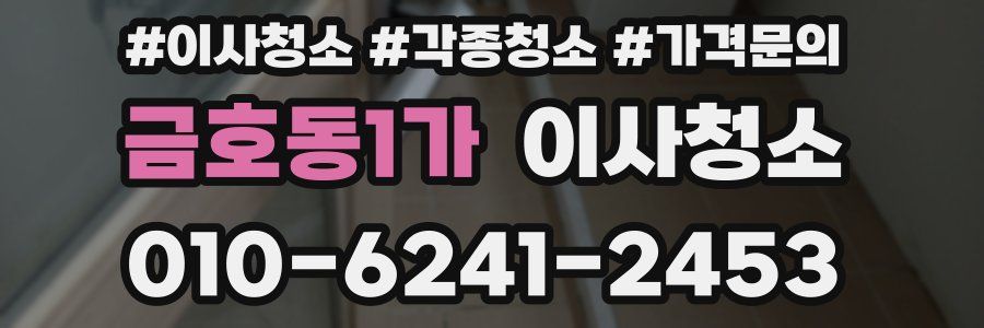 금호동1가 이사청소