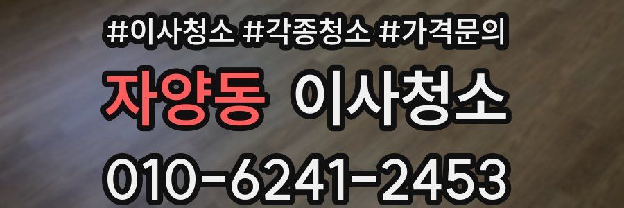 자양동 이사청소