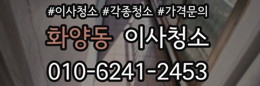 화양동 이사청소