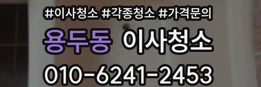 용두동 이사청소