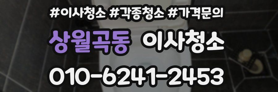 상월곡동 이사청소