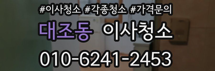 대조동 이사청소