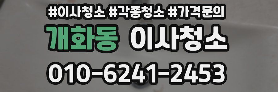 개화동 이사청소