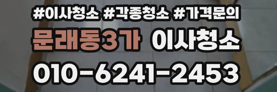 문래동3가 이사청소