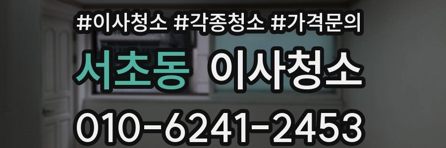 서초동 이사청소