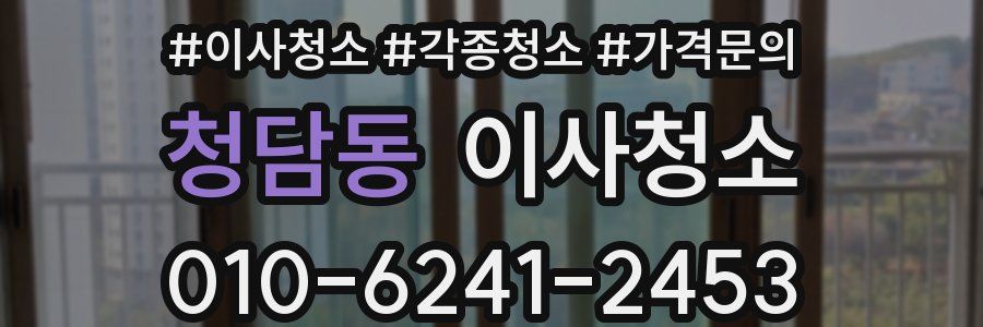 청담동 이사청소