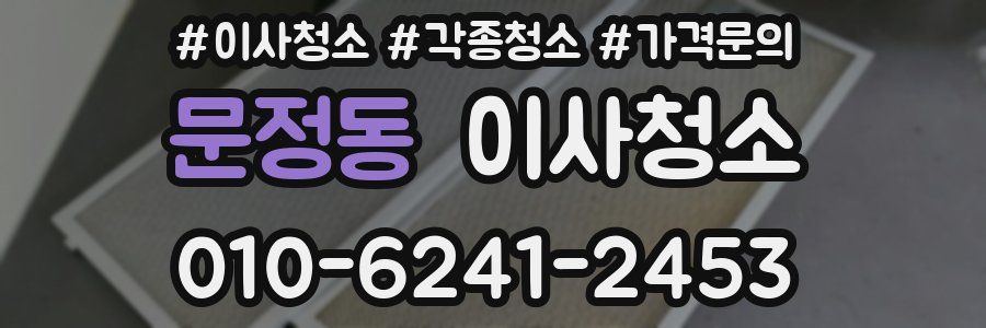 문정동 이사청소