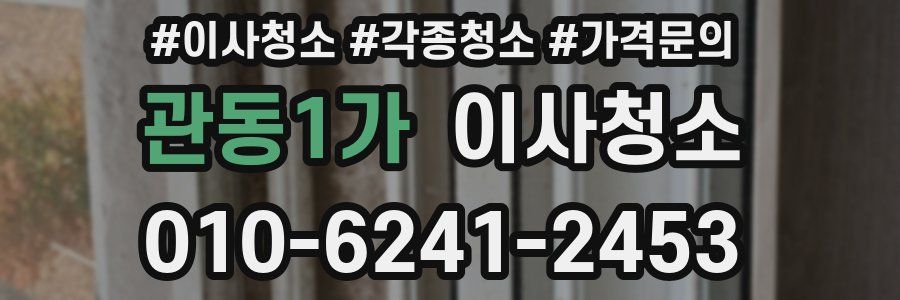 관동1가 이사청소