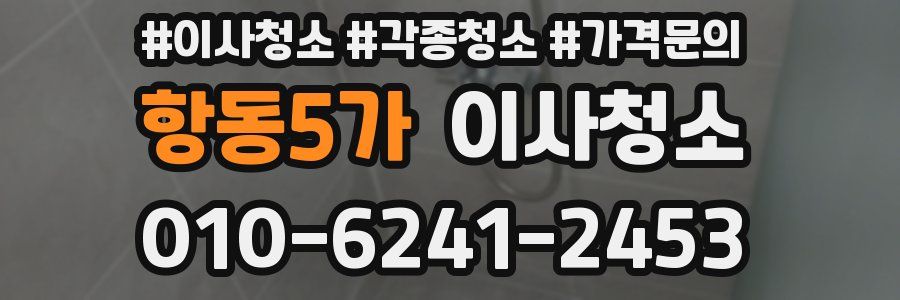 항동5가 이사청소