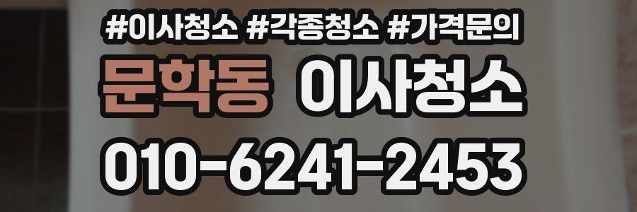 문학동 이사청소