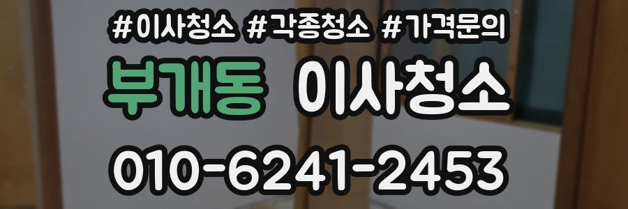 부개동 이사청소