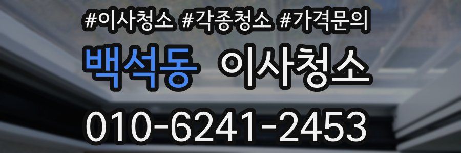 백석동 이사청소