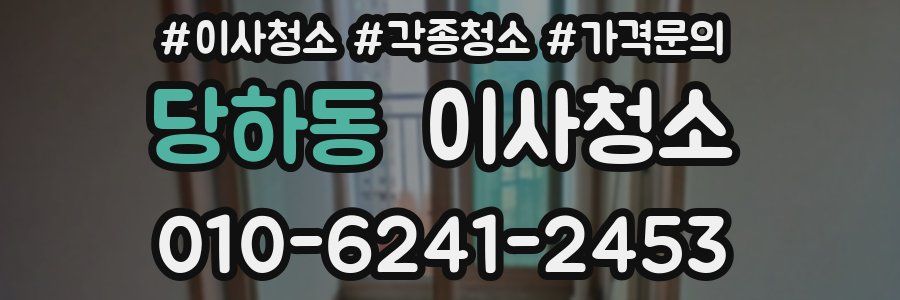 당하동 이사청소