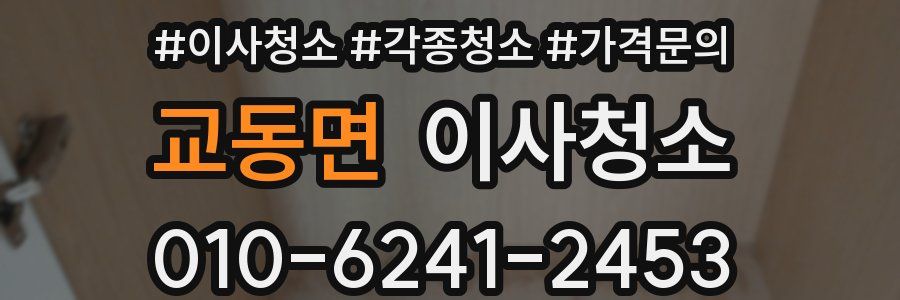 교동면 이사청소