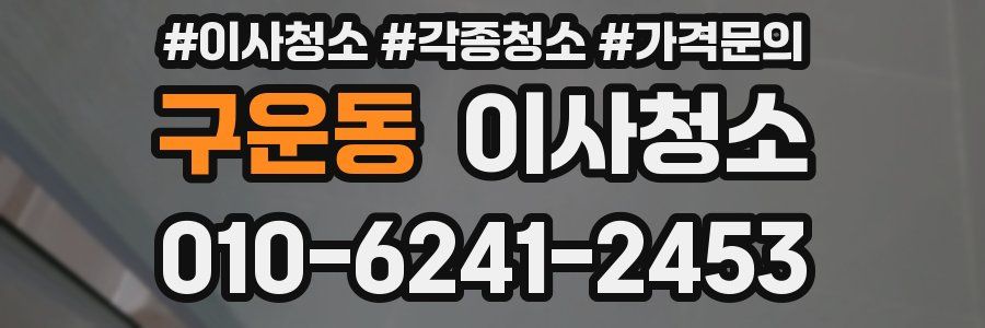 구운동 이사청소