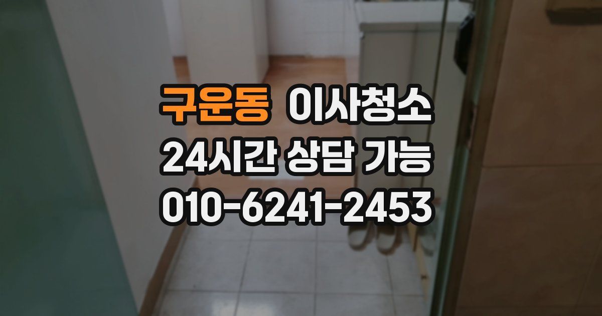 구운동 입주청소