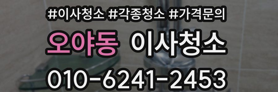 오야동 이사청소