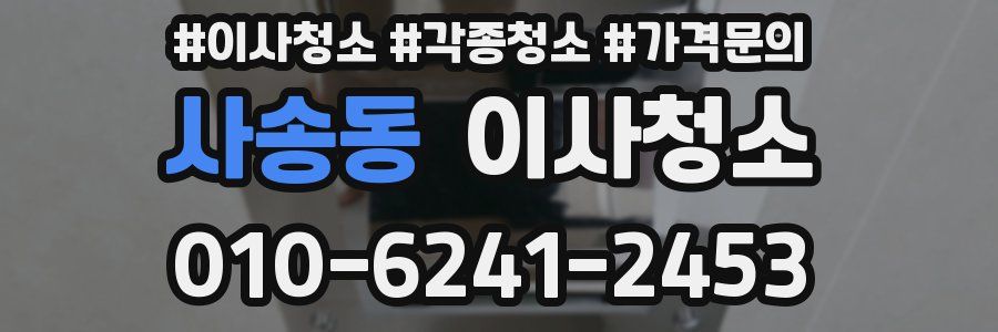 사송동 이사청소