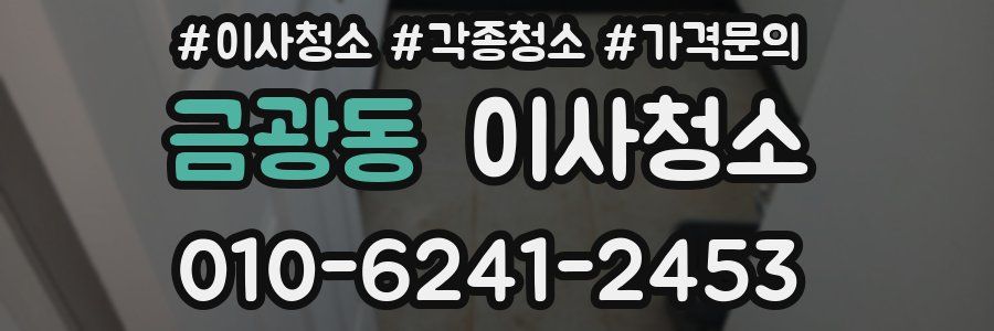 금광동 이사청소