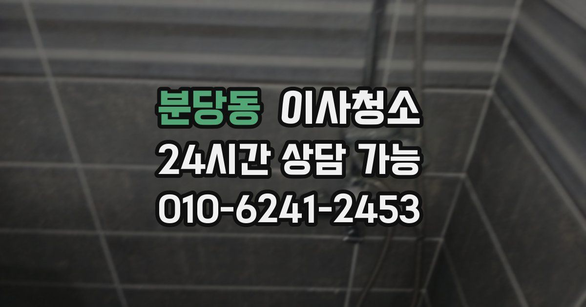 분당동 입주청소