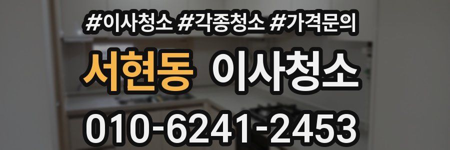 서현동 이사청소