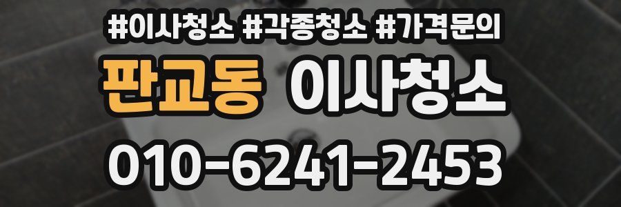 판교동 이사청소