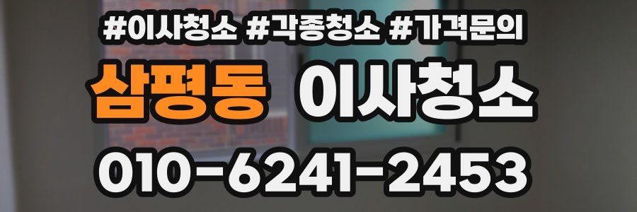 삼평동 이사청소