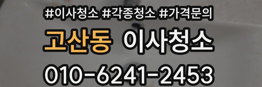 고산동 이사청소