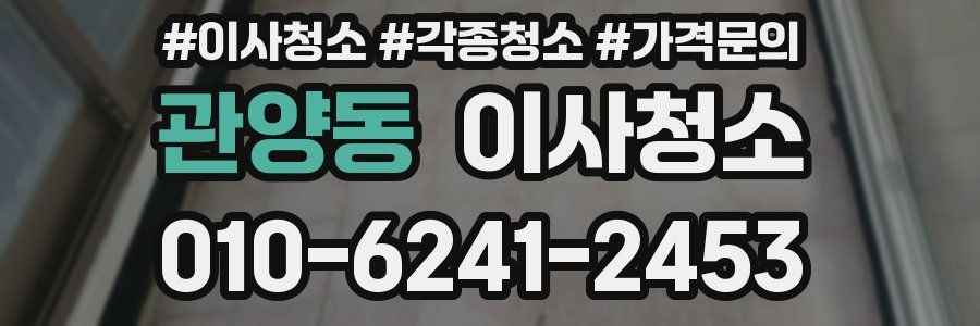 관양동 이사청소