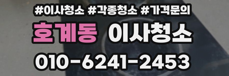 호계동 이사청소