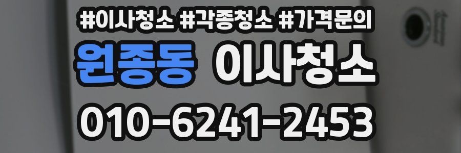 원종동 이사청소