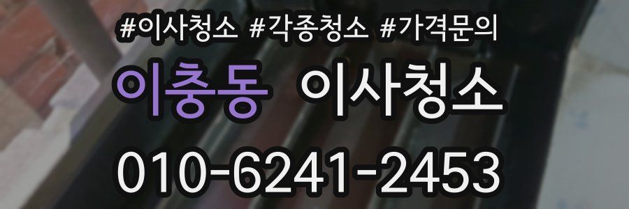 이충동 이사청소